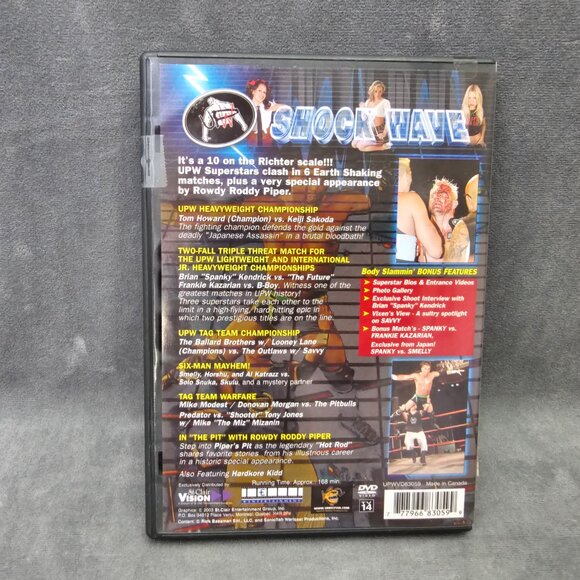 2003 upw Shockwave UPW wrestling featuring Rowdy Roddy Piper   B2-13 - Picture 2 of 3